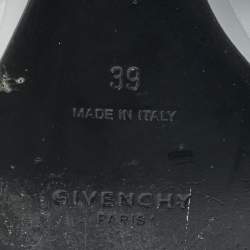 Pre Owned حذاء بوت جيفنشي جلد رمادي قفل قرش طول الركبة مقاس 39