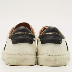 Pre Owned Givenchy Urban Street Size 37 White/Black Leather Slip On Sneakers