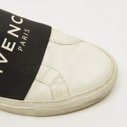Pre Owned Givenchy Urban Street Size 37 White/Black Leather Slip On Sneakers