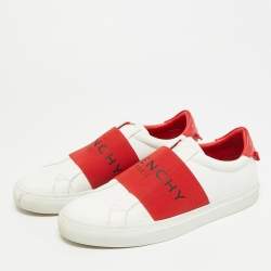 Pre Owned Givenchy Urban Street Size 38 White/Red Leather Low Top Sneakers