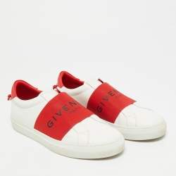 Pre Owned Givenchy Urban Street Size 38 White/Red Leather Low Top Sneakers