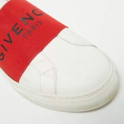 Pre Owned Givenchy Urban Street Size 38 White/Red Leather Low Top Sneakers