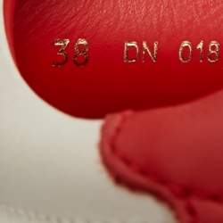 Pre Owned Givenchy Urban Street Size 38 White/Red Leather Low Top Sneakers