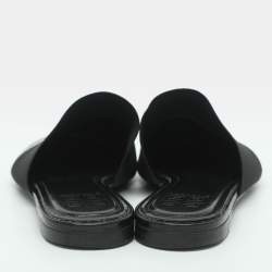 Pre Owned Givenchy Bedford Size 37.5 Black Croc Embossed Leather and Elastic Flats