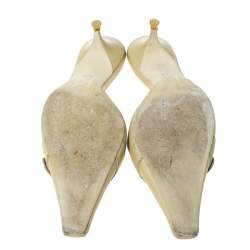 Givenchy Yellow Leather Square Toe Mules Size 37.5