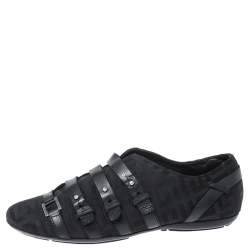 Pre Owned حذاء رياضي جيفنشي قماش وجلد أسود مقاس 38.5