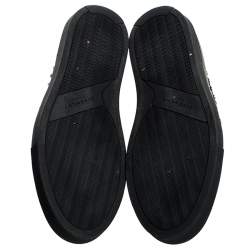 Pre Owned Givenchy Black Leather Studded Slip On Sneakers Size 40