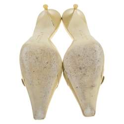 Givenchy Yellow Leather Pointed Toe Mules Size 38