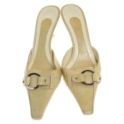Givenchy Yellow Leather Pointed Toe Mules Size 38