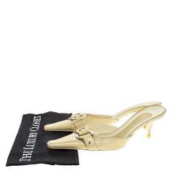 Givenchy Yellow Leather Pointed Toe Mules Size 38
