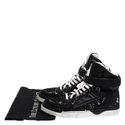 Pre Owned حذاء رياضي جيفنشي مرتفع من أعلى Tyson دانتيل زهور وجلد سوداء مقاس 39