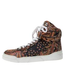 Givenchy Multicolor Paisley Print Satin Tyson High Top Sneakers Size 40
