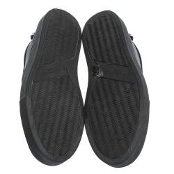 Givenchy Black Leather Studded Slip On Sneakers Size 40