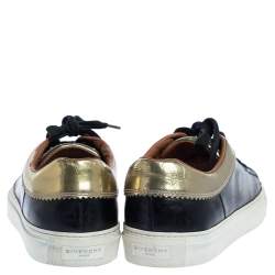 Givenchy Black Leather Low Top Sneakers Size 37