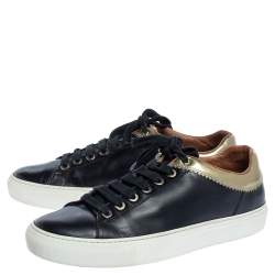 Givenchy Black Leather Low Top Sneakers Size 37