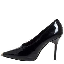 Givenchy Black Patent Leather Pointed Toe Pumps Size 39.5