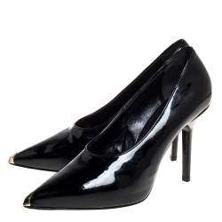Givenchy Black Patent Leather Pointed Toe Pumps Size 39.5