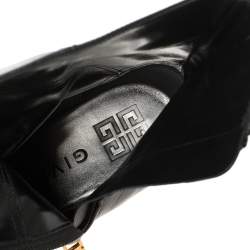 Pre Owned Givenchy Black Leather G Heel Ankle Boots Size 39