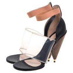 Givenchy Black Leather and PVC Albertina Sandals Size 40