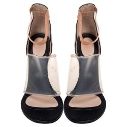Givenchy Black Leather and PVC Albertina Sandals Size 40