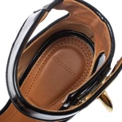 Givenchy Black Leather Sharklock Sandals Size 36