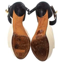 Givenchy Two Tone Leather And Suede Leather Sharlock Sandals Size 37