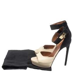 Givenchy Two Tone Leather And Suede Leather Sharlock Sandals Size 37