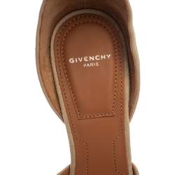 Givenchy Beige Suede Platform Ankle Wrap Sandals Size 35