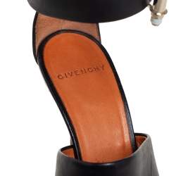 Givenchy Black Leather Ankle Strap Sandals Size 37