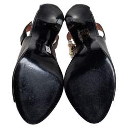 Givenchy Black Leather Ankle Strap Sandals Size 37