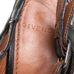 Givenchy Black Leather Peep Toe Slingback Sandals Size 38