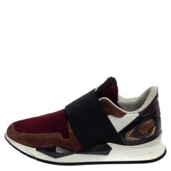 Pre Owned حذاء رياضي جيفنشي أكتيف رانر سويدي وقماش إلاستيك متعدد الألوان مقاس 38