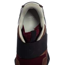 Pre Owned حذاء رياضي جيفنشي أكتيف رانر سويدي وقماش إلاستيك متعدد الألوان مقاس 38