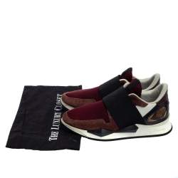 Pre Owned حذاء رياضي جيفنشي أكتيف رانر سويدي وقماش إلاستيك متعدد الألوان مقاس 38