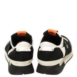Givenchy Black/White Leather and Mesh Active Runner Slip On Sneakers Size 43