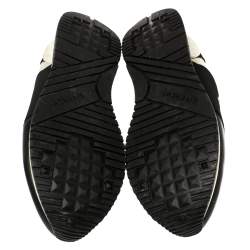Givenchy Black/White Leather and Mesh Active Runner Slip On Sneakers Size 43