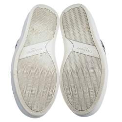 مملوكة مسبقًا Givenchy White Leather Webbing Detail Low Top Sneakers Size 37