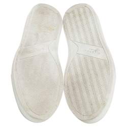 Pre Owned Givenchy Two Tone Leopard Print Leather Slip On Sneakers Size 36