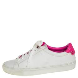 مملوكة مسبقًا Givenchy White Leather Urban Street Low Top Sneakers Size 38
