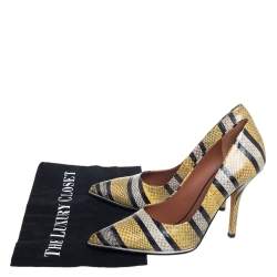 Pre Owned Givenchy Multicolor Python Pointed Toe Pumps Size 38