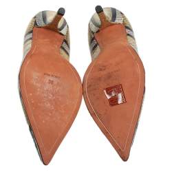 Pre Owned Givenchy Multicolor Python Pointed Toe Pumps Size 38