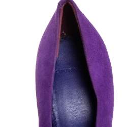 Givenchy Purple Suede And Patent Leather Cap Toe Pumps Size 39