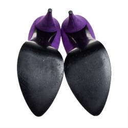 Givenchy Purple Suede And Patent Leather Cap Toe Pumps Size 39