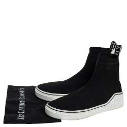 Pre Owned حذاء رياضي جيفنشي جورب جورج في ميد قماش تريكو أسود مقاس 38