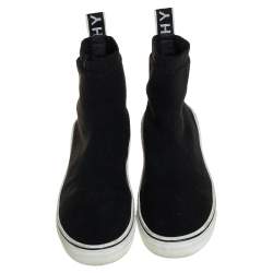 Pre Owned حذاء رياضي جيفنشي جورب جورج في ميد قماش تريكو أسود مقاس 38