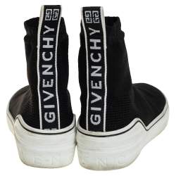 Pre Owned حذاء رياضي جيفنشي جورب جورج في ميد قماش تريكو أسود مقاس 38