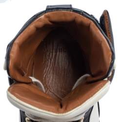 Pre Owned Givenchy Black/White Leather Tyson High Top Sneakers Size 38