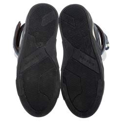 Pre Owned Givenchy Black/White Leather Tyson High Top Sneakers Size 38