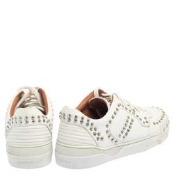 Pre Owned Givenchy White Leather Studded Tyson Low Top Sneakers Size 38