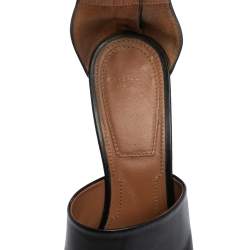 Givenchy Black Leather Chain Detail Ankle Cuff Sandals Size 38.5